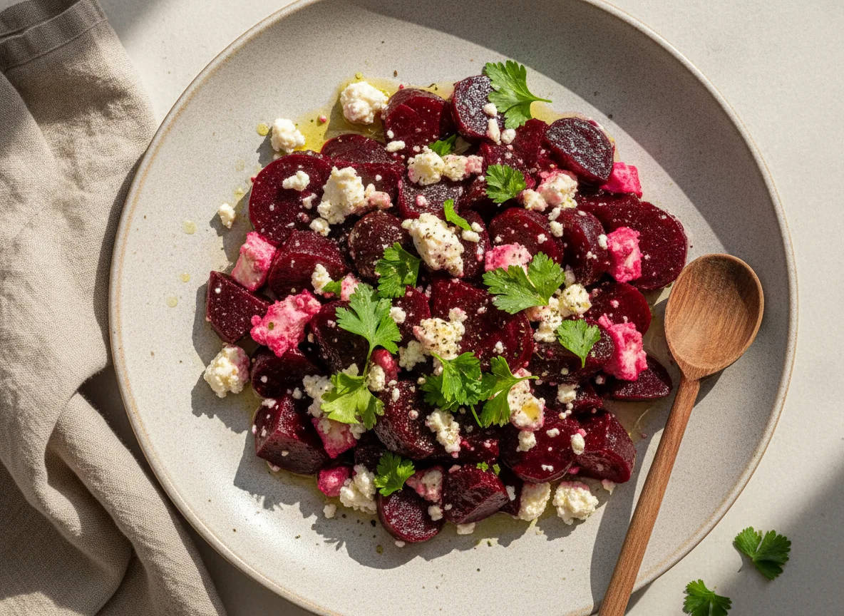 Rote-Bete-Salat mit Feta und Kräutern photo