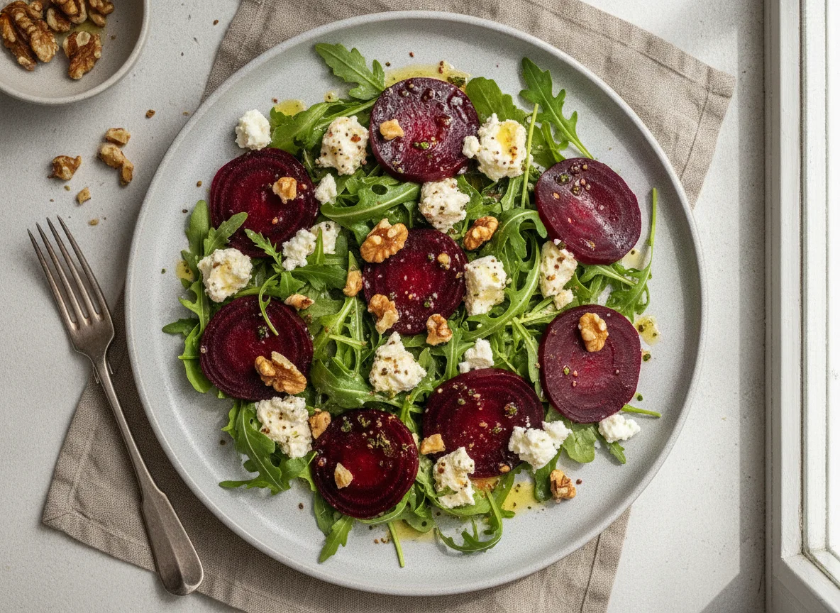 Rote-Bete-Salat mit Feta und Rucola photo