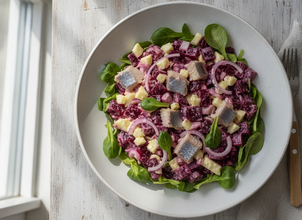 Rote-Bete-Salat mit Hering photo