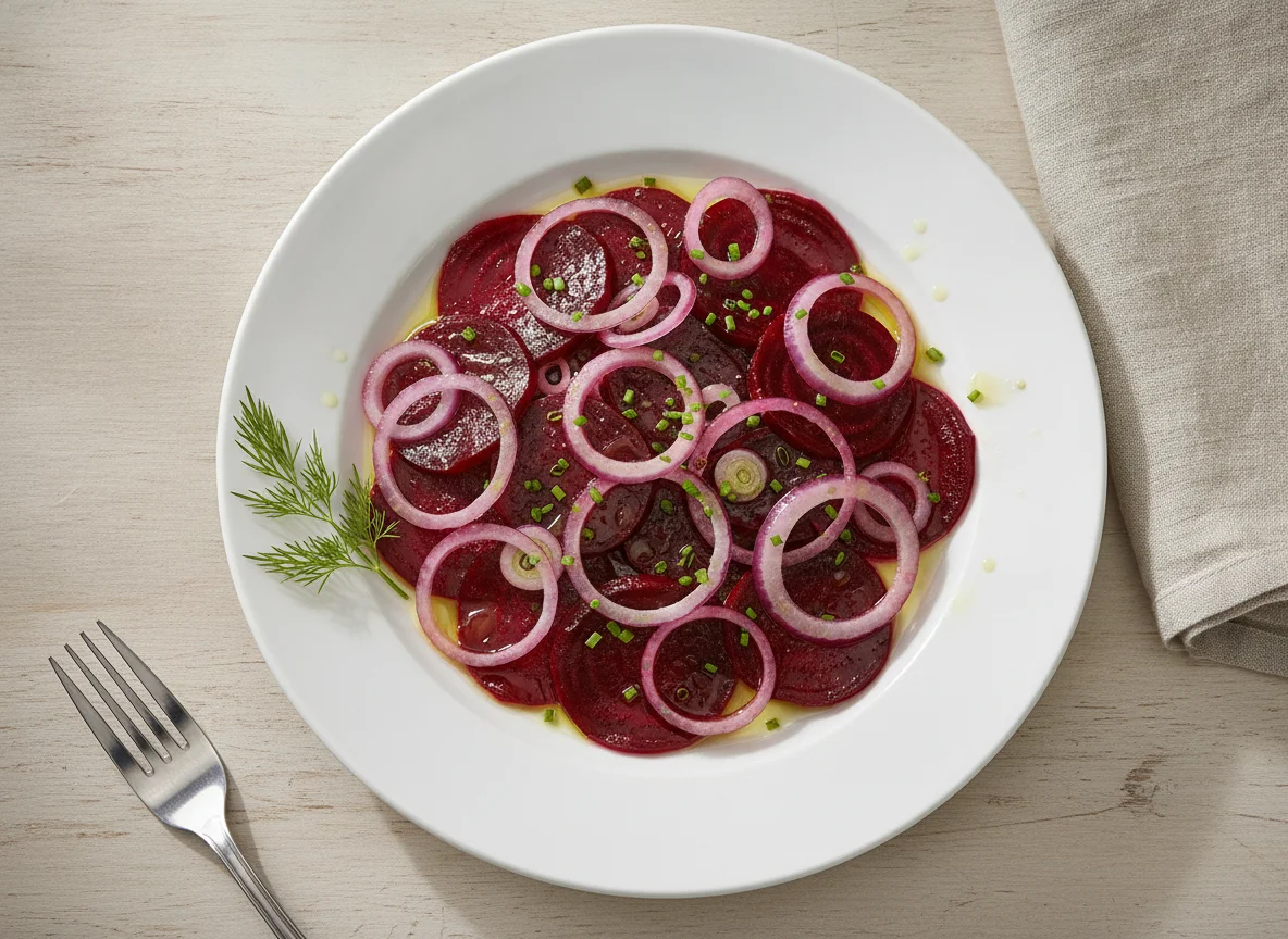Rote-Rüben-Salat mit Zwiebeln photo
