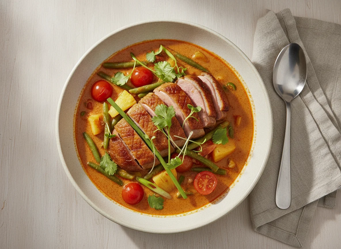 Rotes Entencurry photo