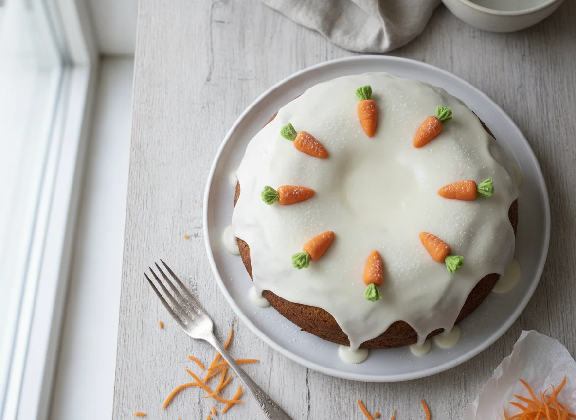 Rüblikuchen mit Zuckerguss photo