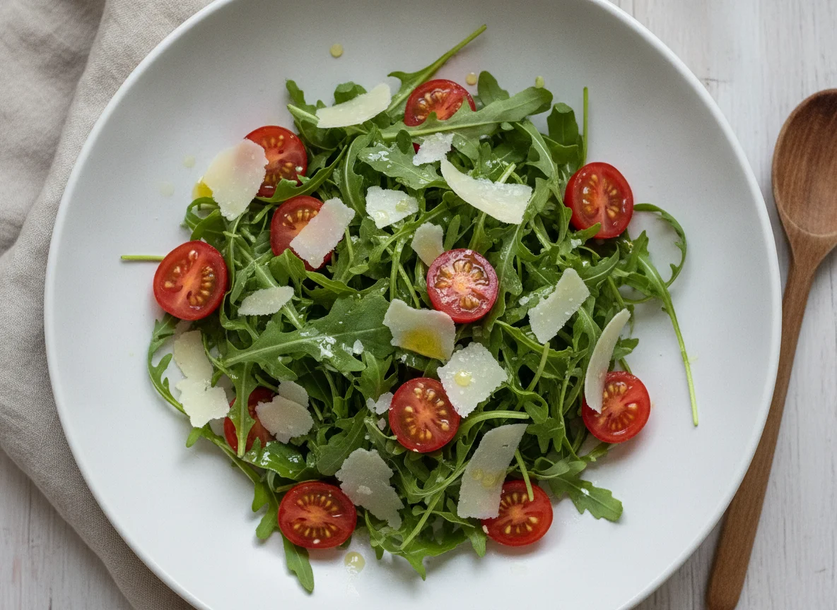 Rucola-Tomaten-Salat mit Parmesan photo