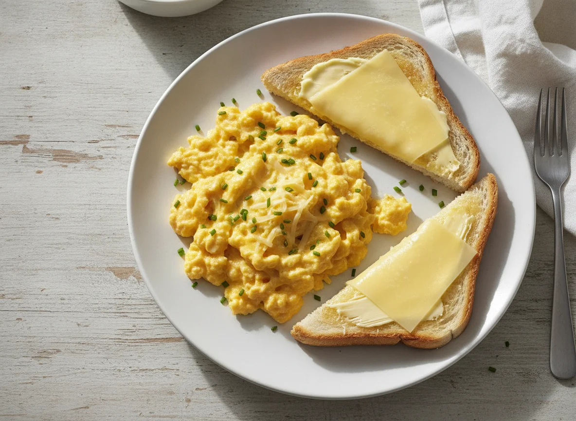 Rührei mit Käsetoast photo