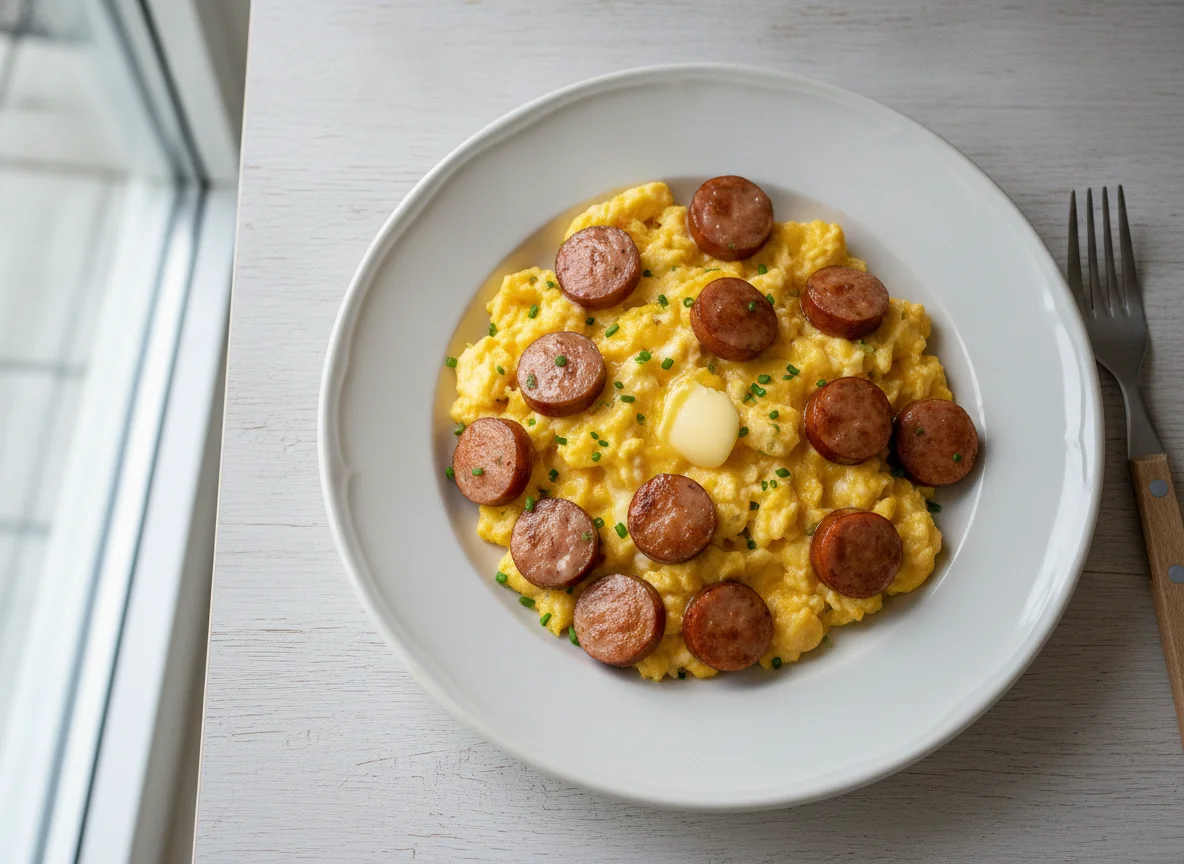 Rührei mit Wienerli photo