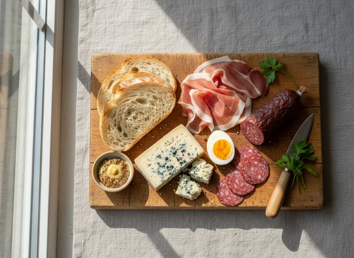 Rustikales Brotzeitbrett photo