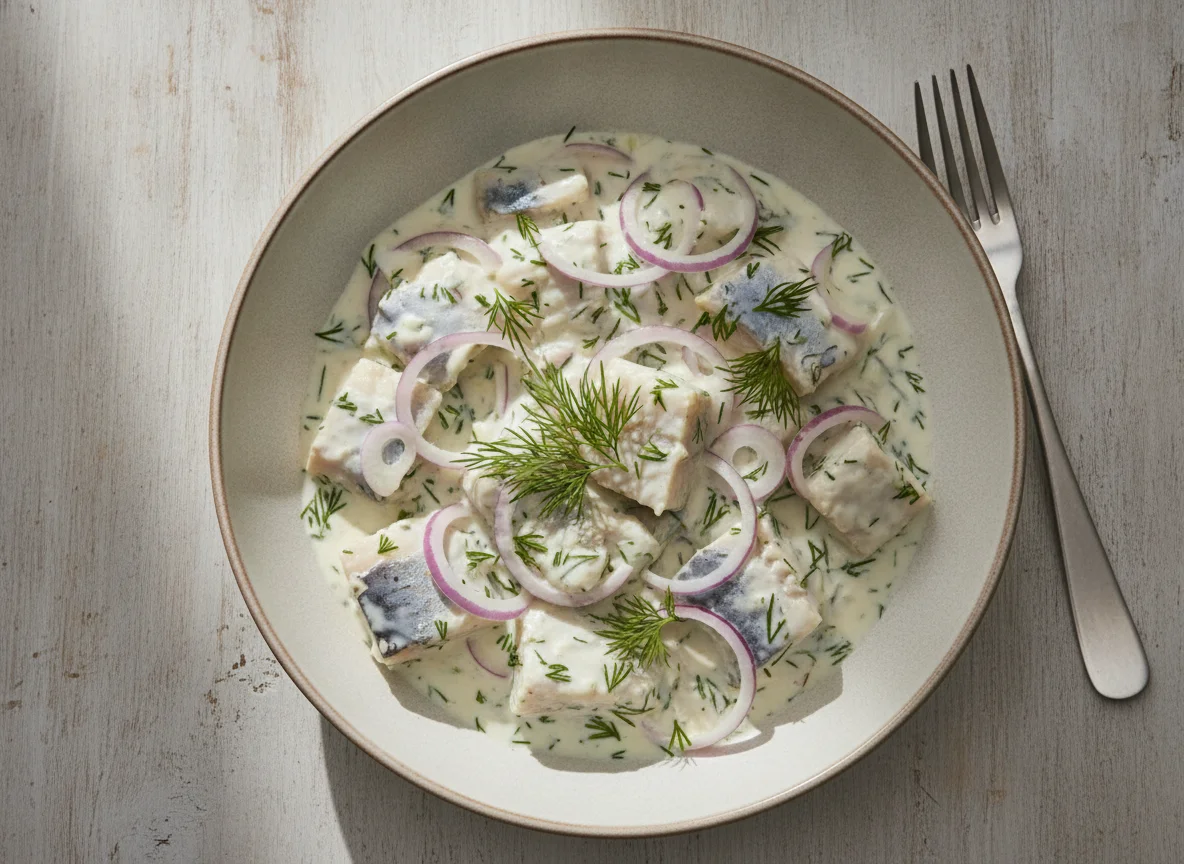 Sahnehering mit Dill photo
