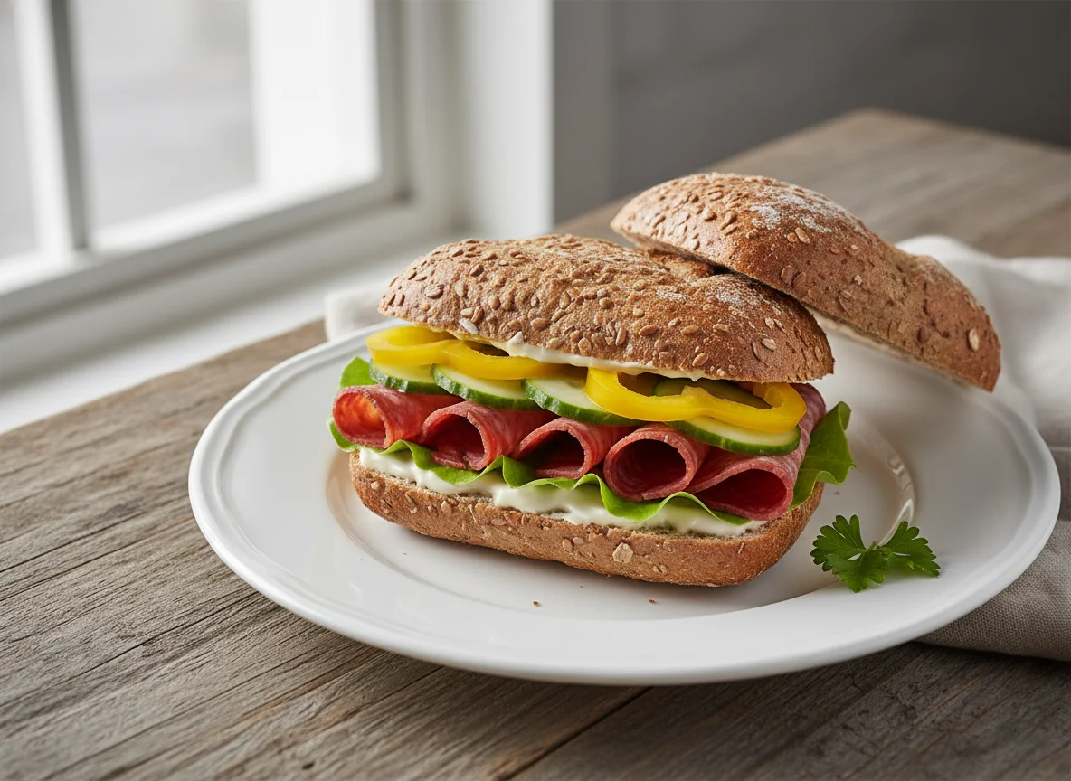 Salami-Brötchen photo