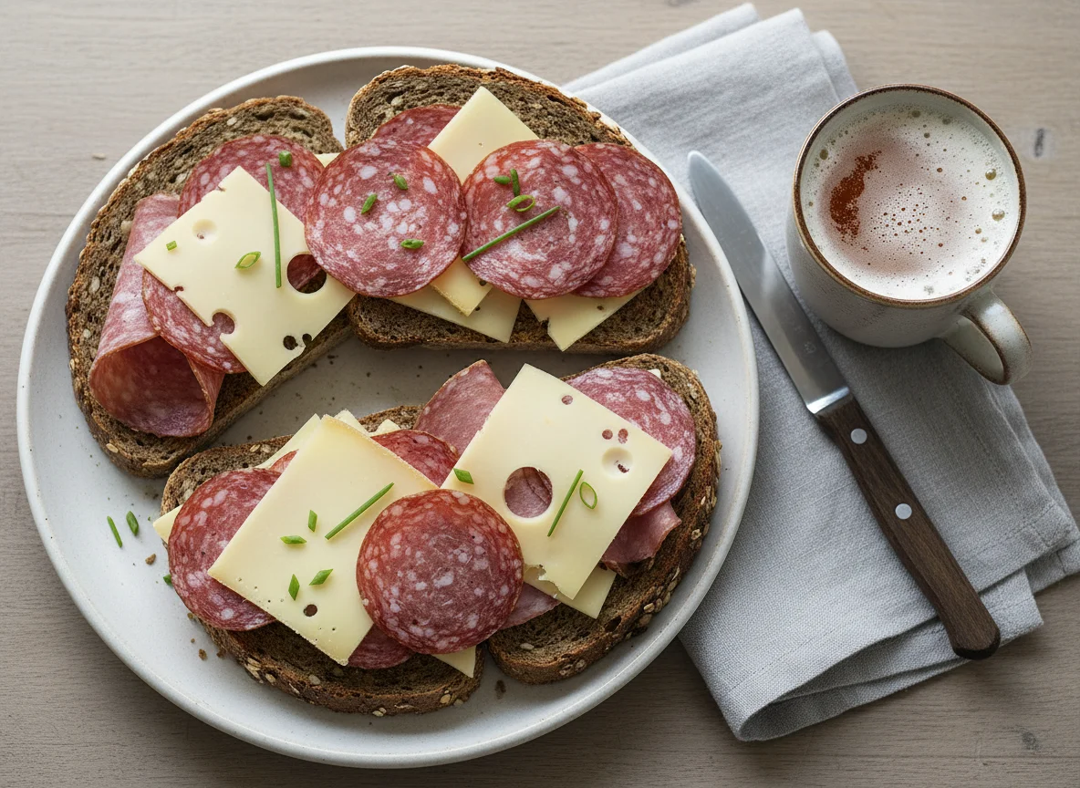 Salami-Käse-Brot photo