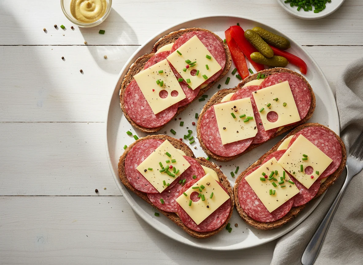 Salami-Käse-Brote photo
