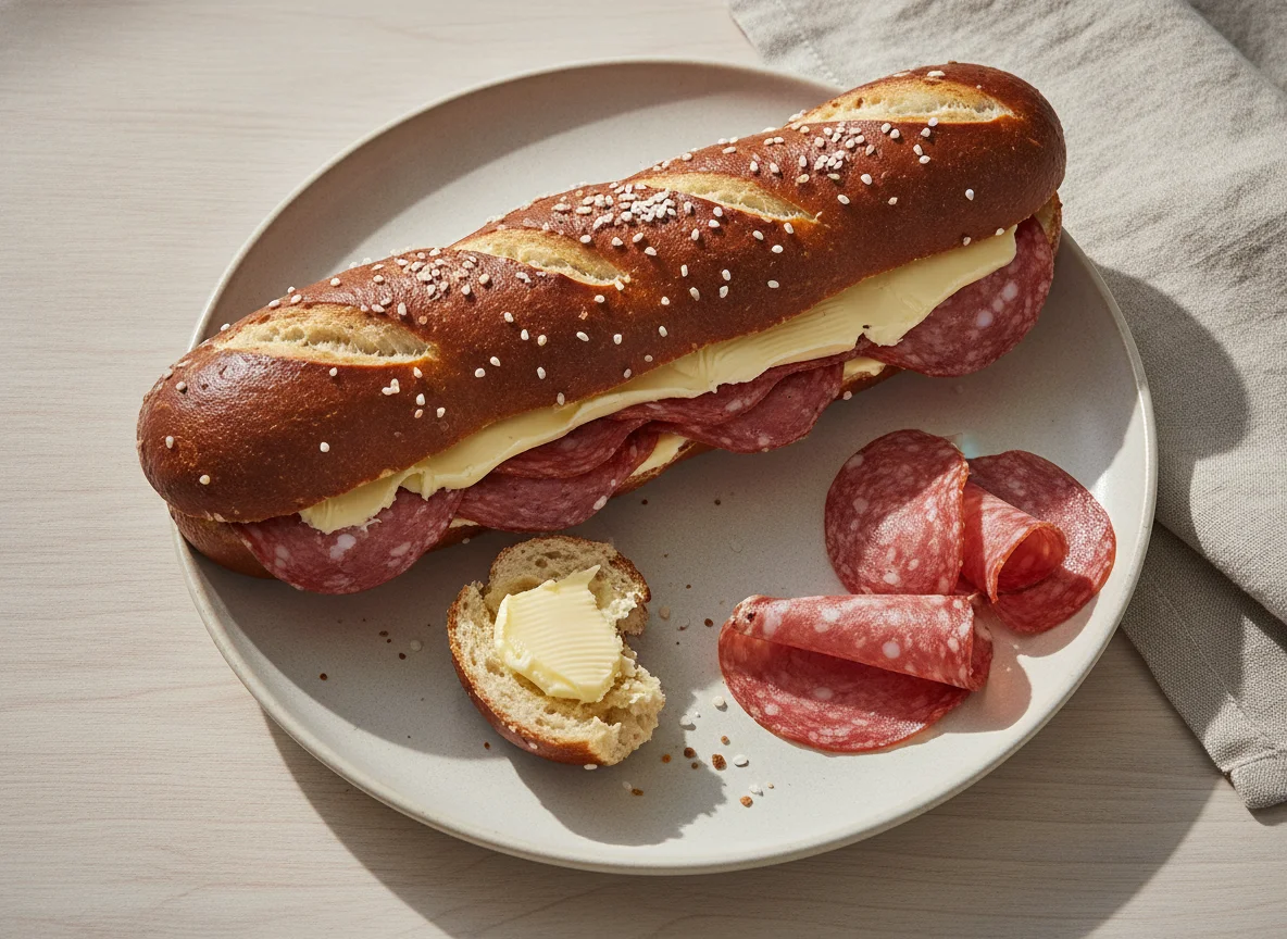 Salami-Laugenstange photo