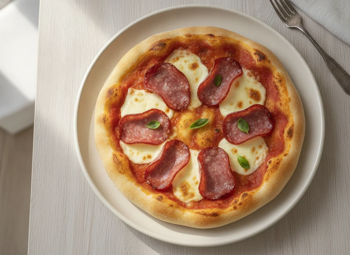 Salami-Pizza-Snack photo