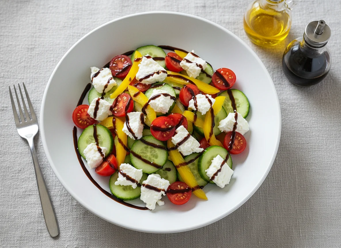 Salat mit Feta und Balsamico photo