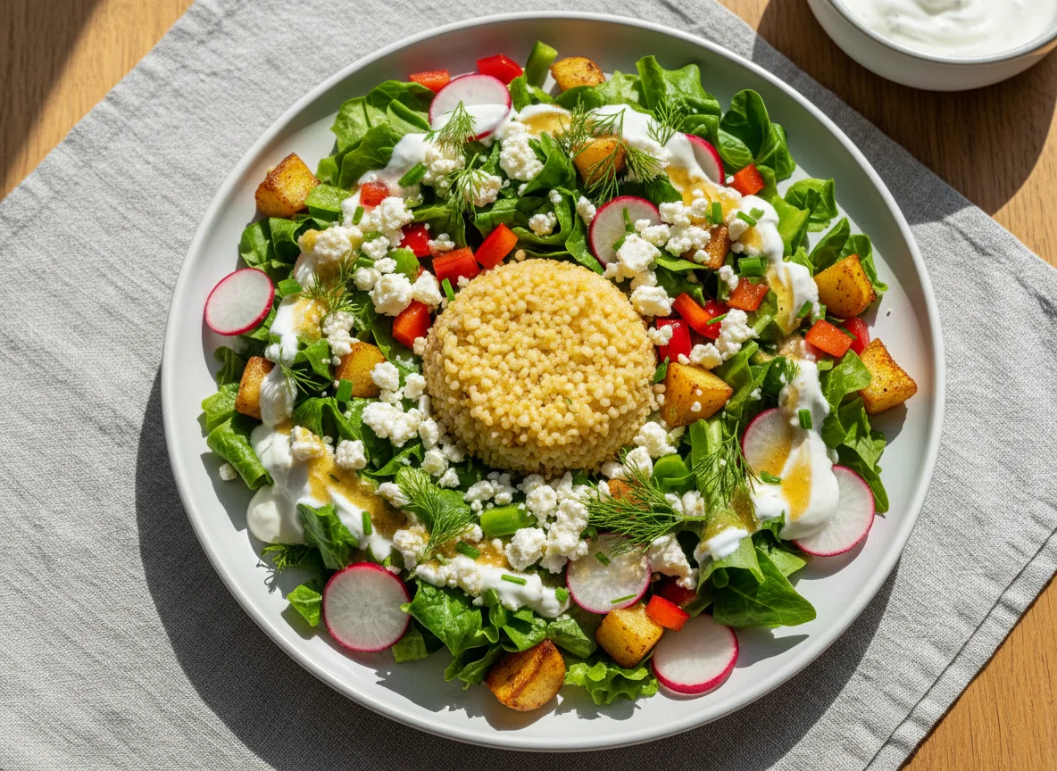 Salat mit Feta und Couscous photo