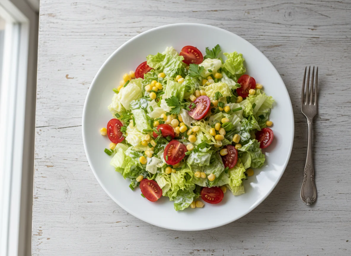 Salat mit Mais und Tomaten photo