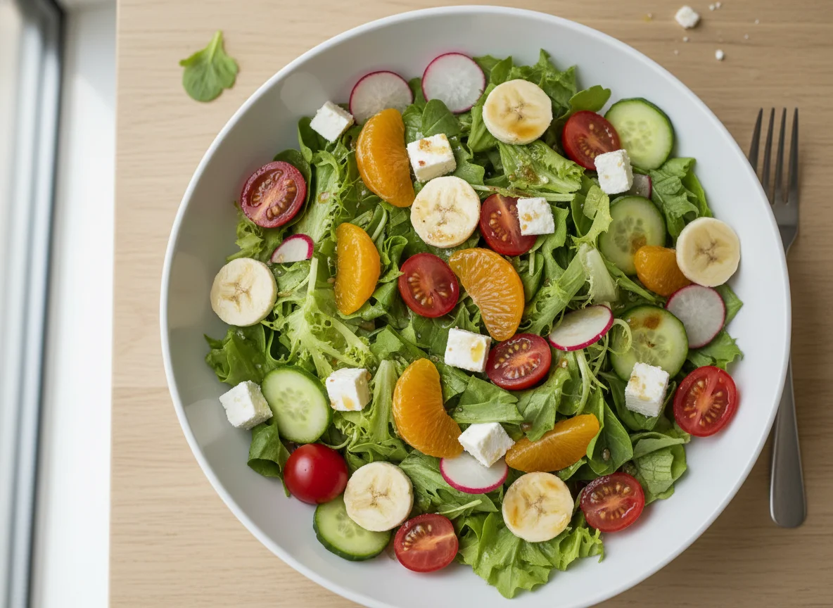 Salat mit Obst photo