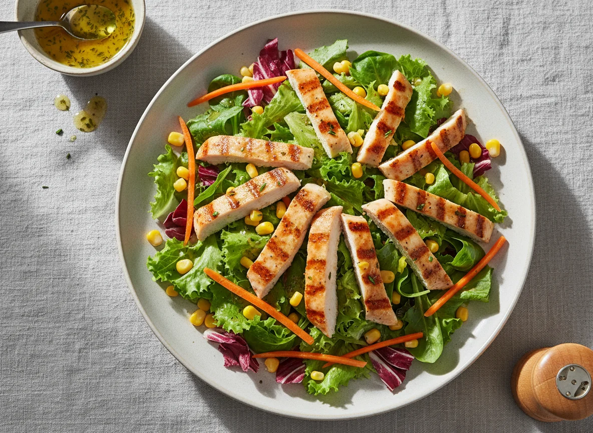 Salat mit Pouletbrust photo