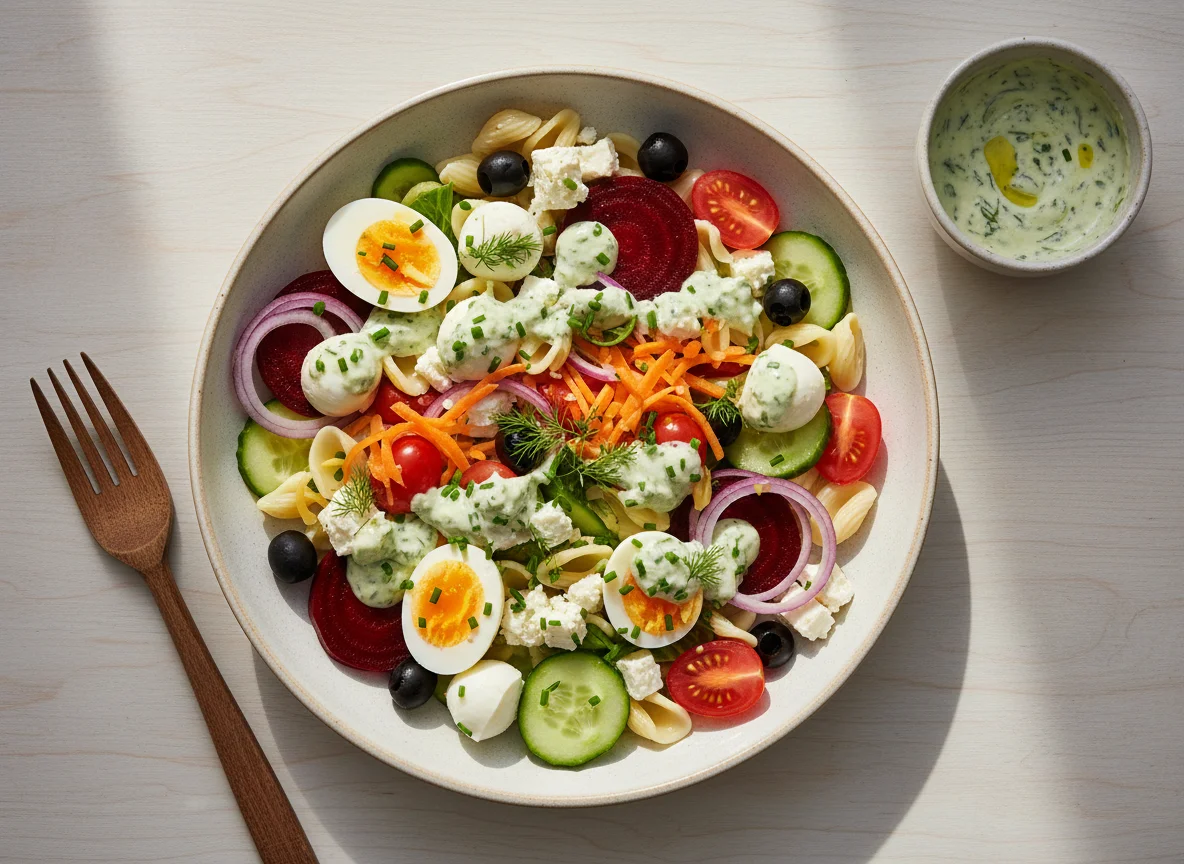 Salat mit verschiedenen Zutaten photo
