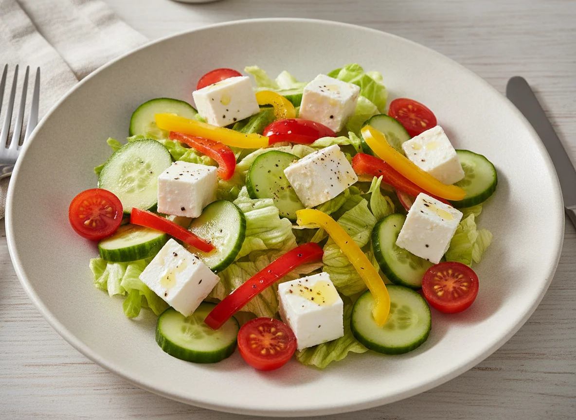 Salzlakenkäse Salat photo