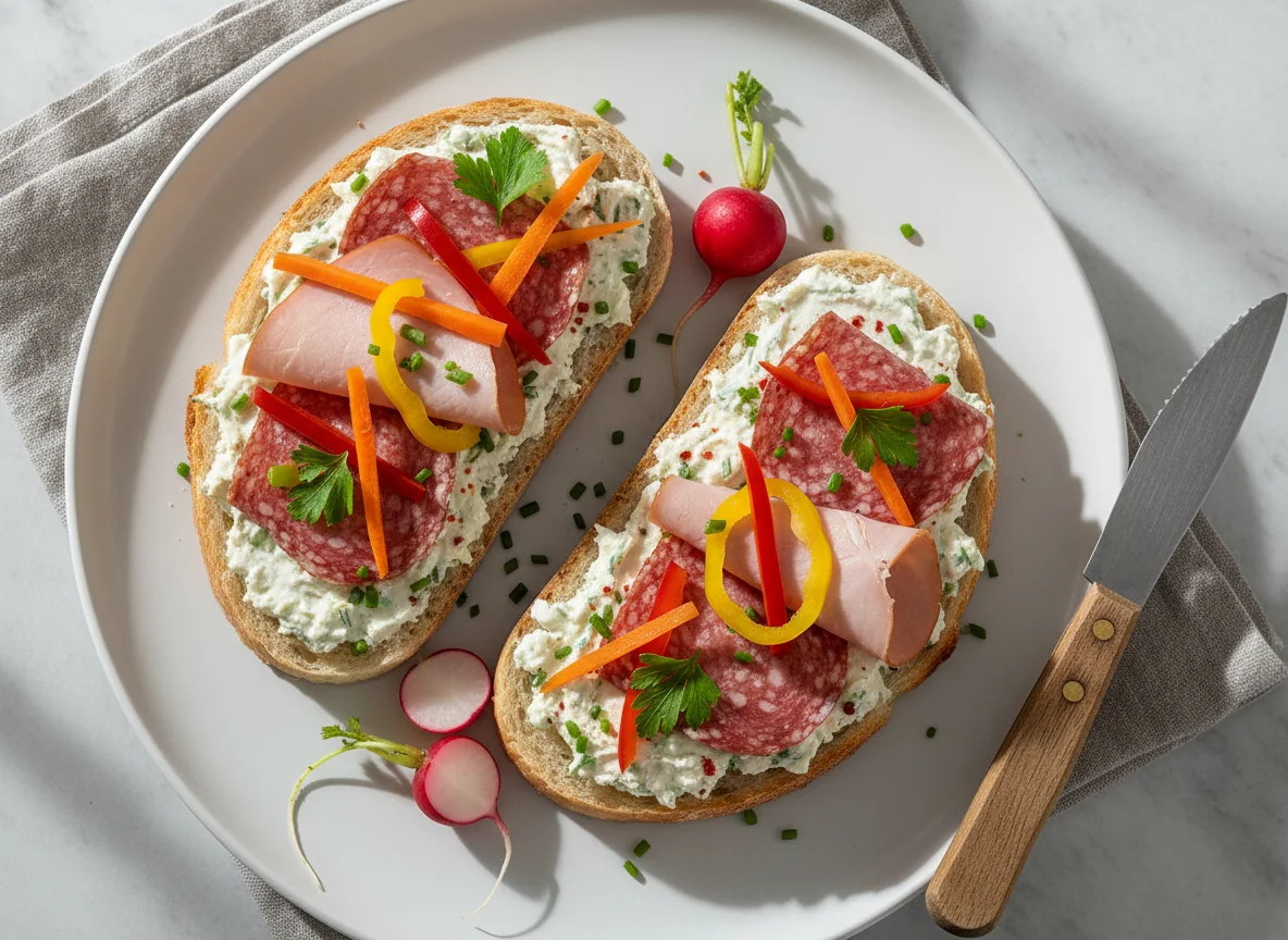 Sandwich mit Aufstrich photo