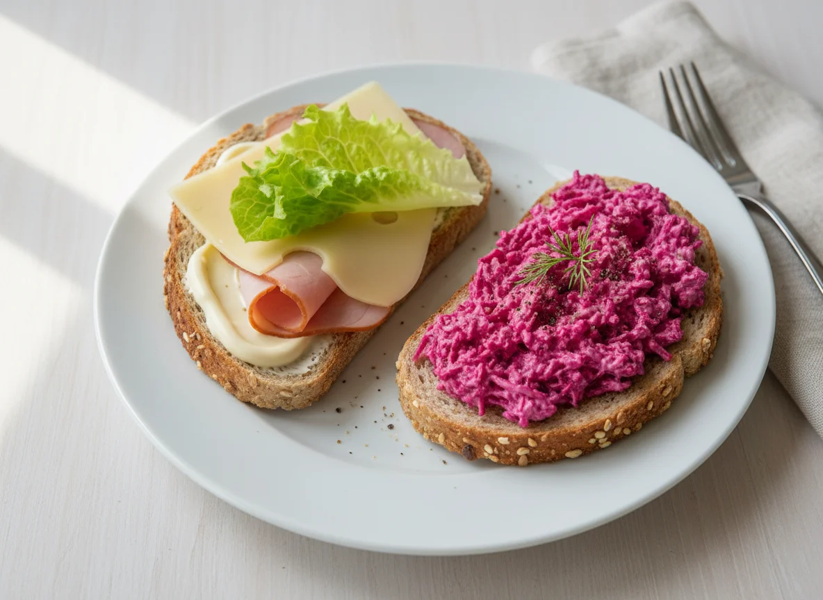 Sandwich mit Rote-Bete-Salat photo