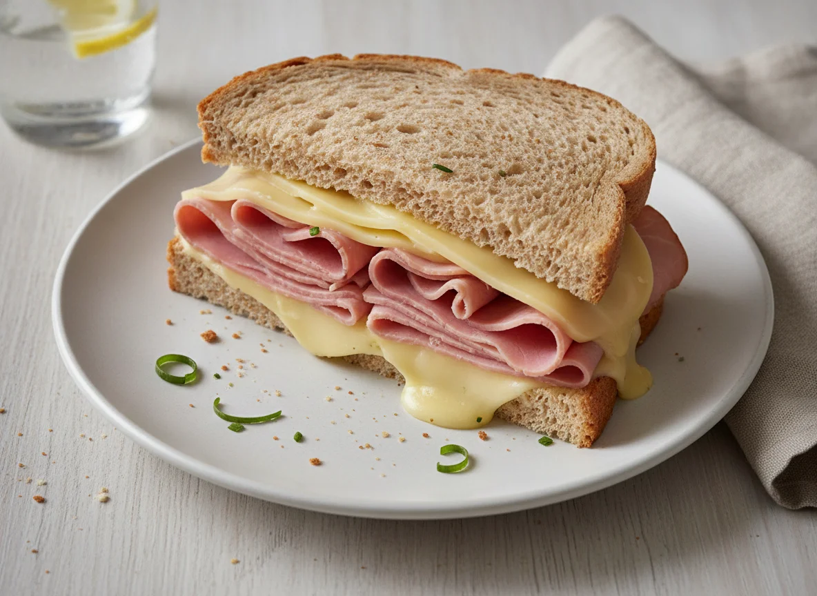 Sandwich mit Schinken und Käse photo