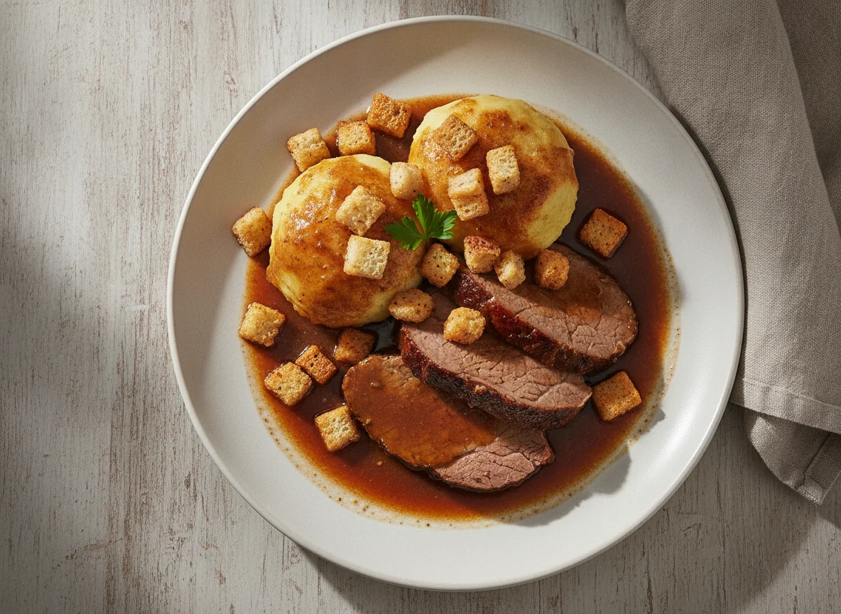 Sauerbraten mit Kartoffelklößen photo