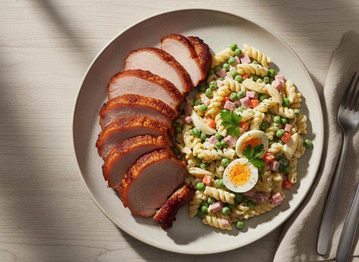 Schäufele mit Nudelsalat photo