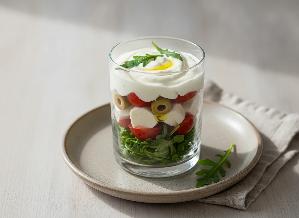 Schichtsalat im Glas photo