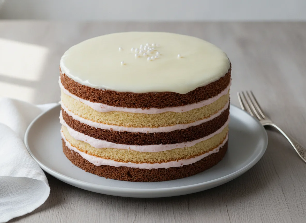 Schichttorte mit Buttercreme photo