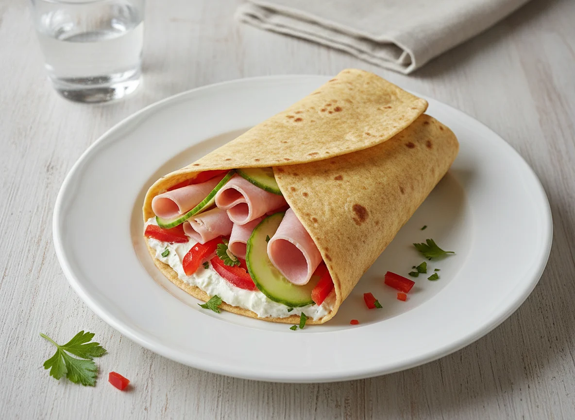 Schinken-Gemüse-Wrap photo
