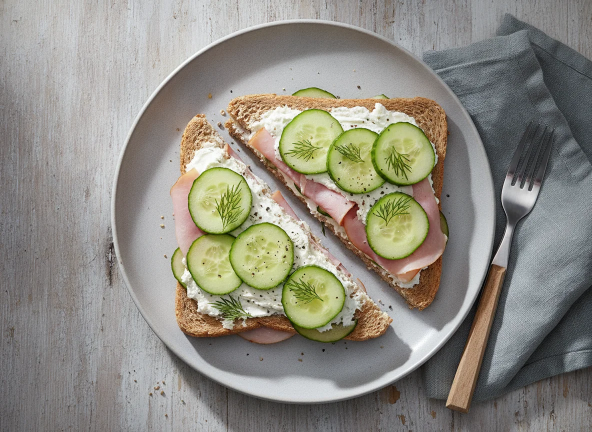 Schinken-Gurken-Sandwich photo