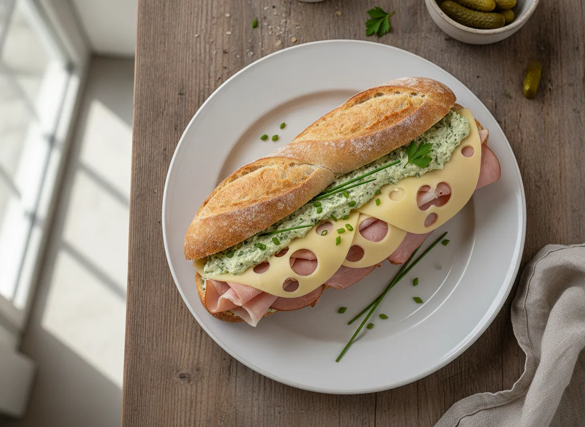 Schinken-Käse Baguette photo