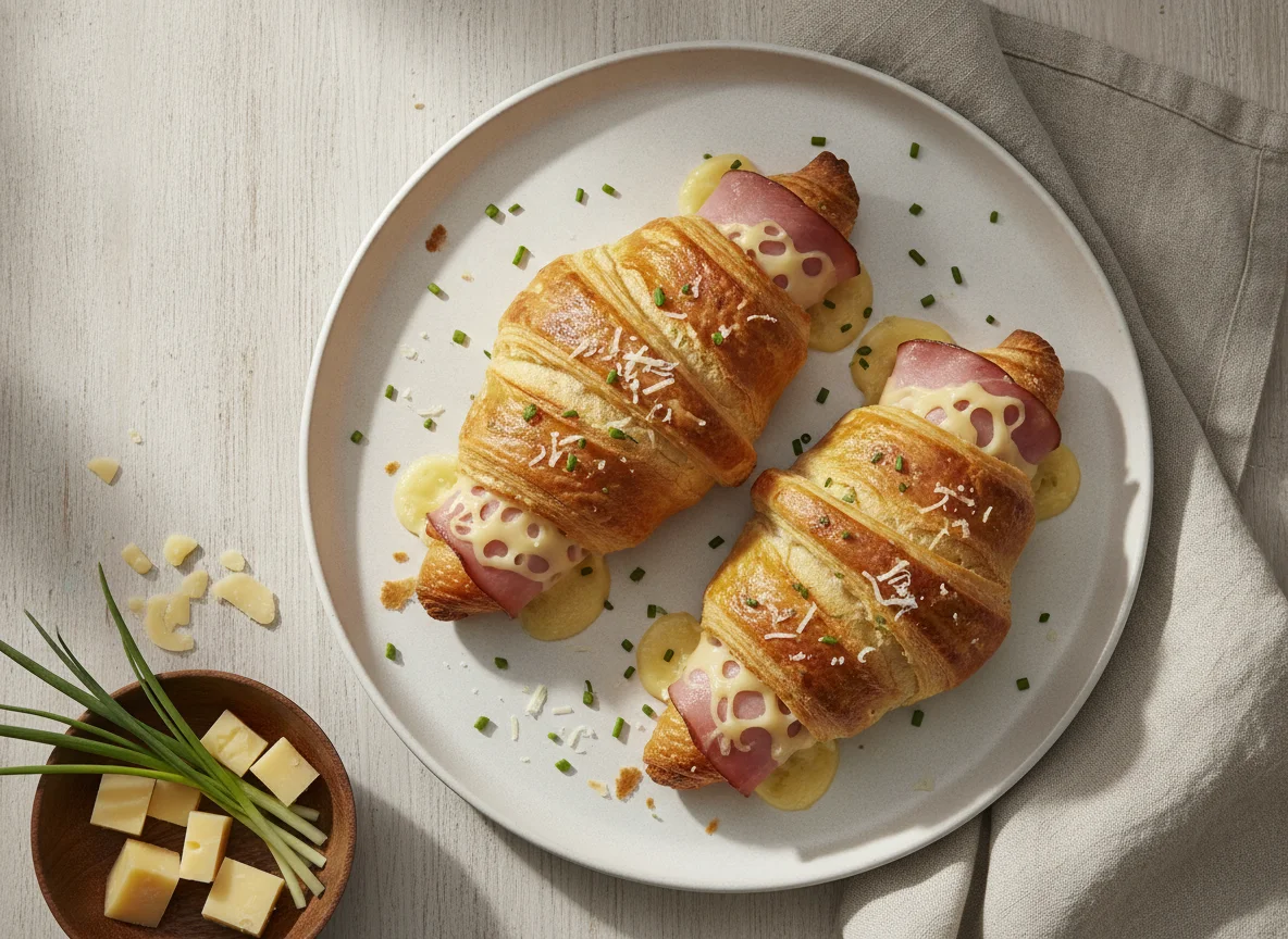 Schinken-Käse-Croissants photo