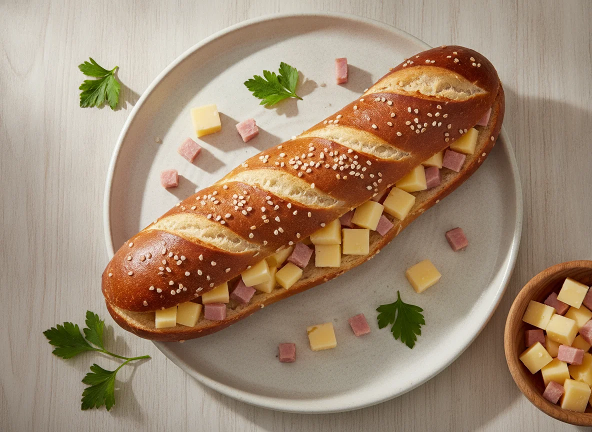 Schinken-Käse-Laugenstange photo