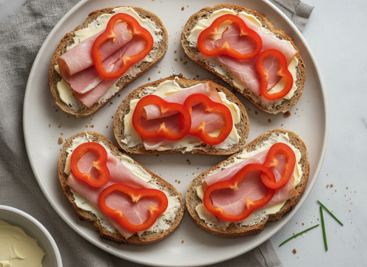 Schinken-Paprika-Brot photo