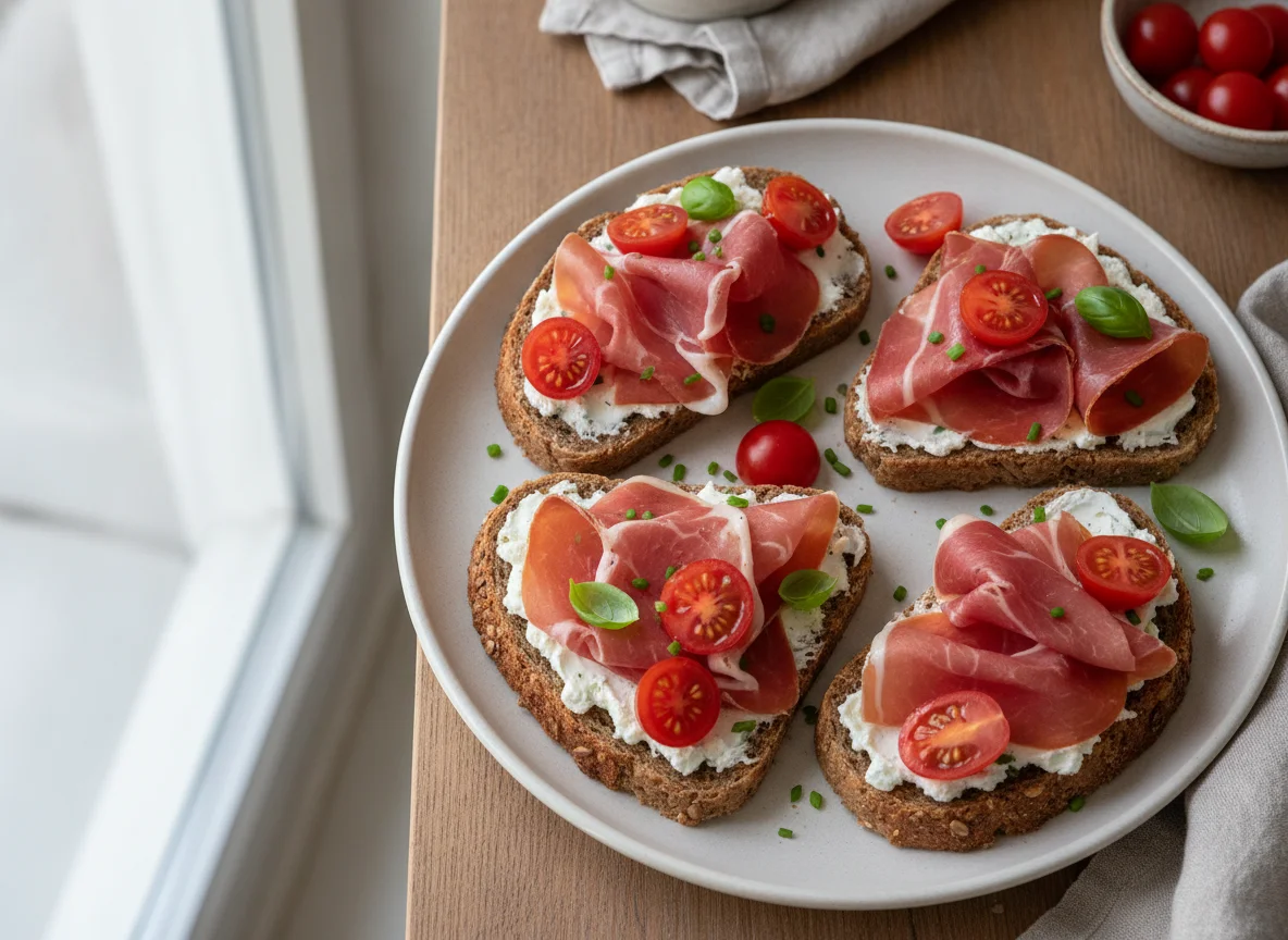 Schinken-Tomaten-Brot photo