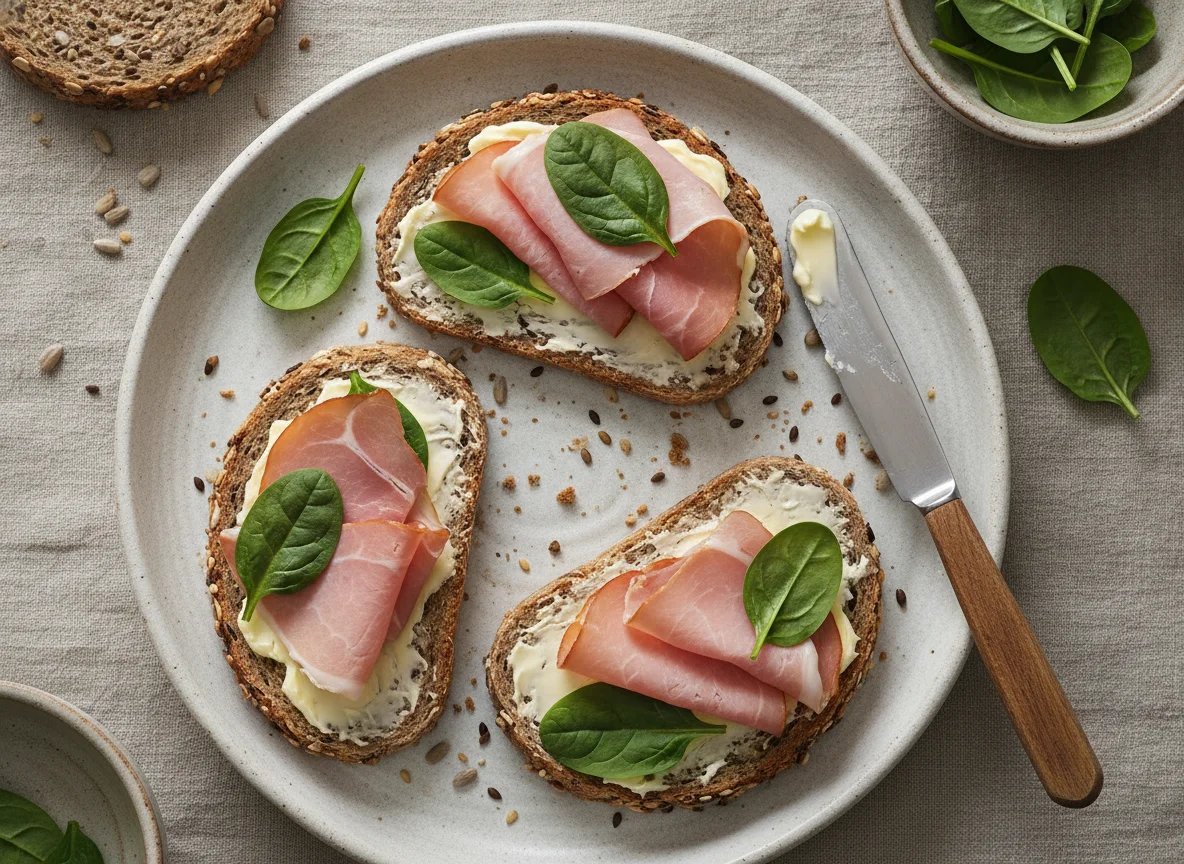Schinken-Vollkornbrot photo