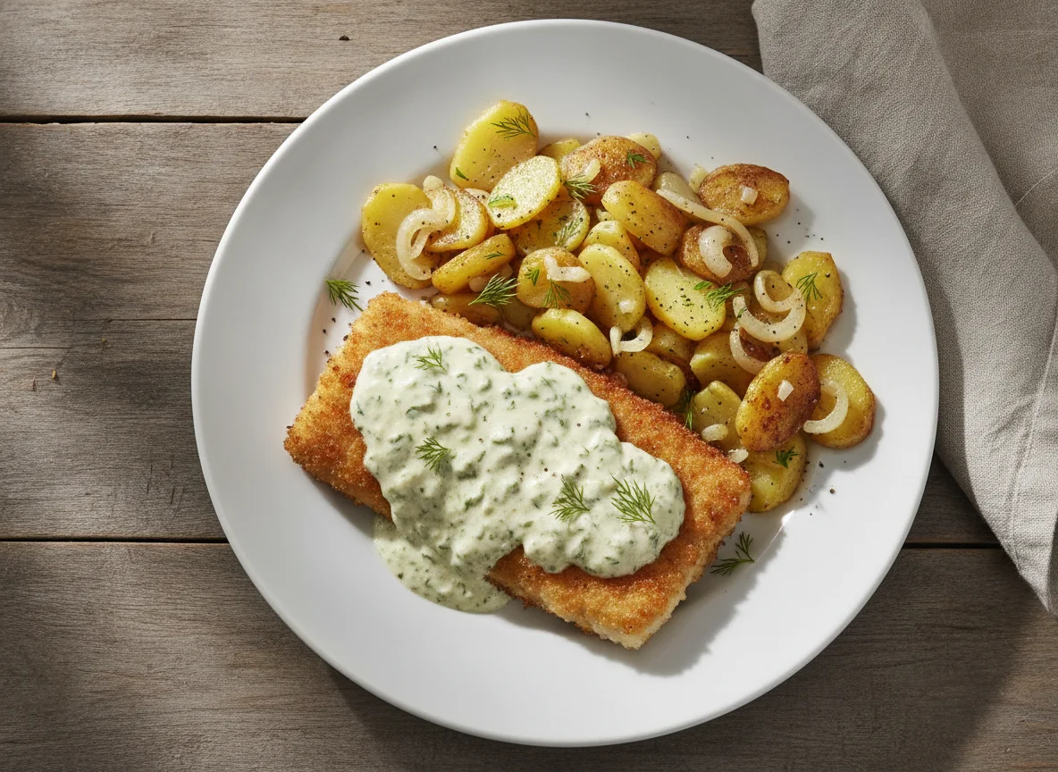Schlemmerfilet mit Bratkartoffeln photo