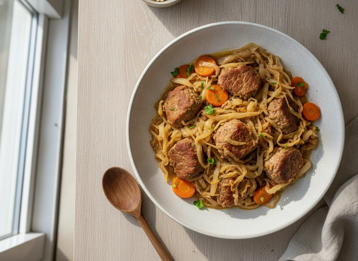 Schmorkohl mit Fleisch photo
