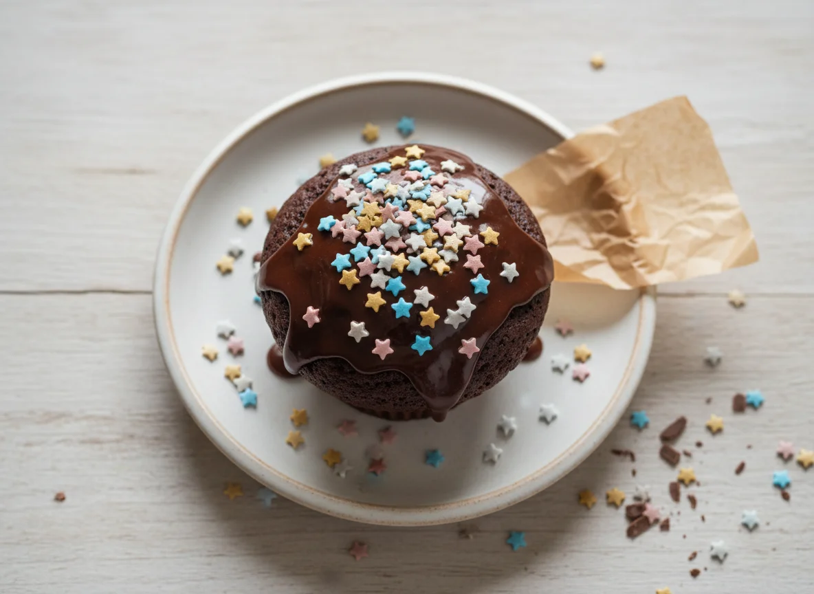 Schokoladenmuffin mit Streuseln photo