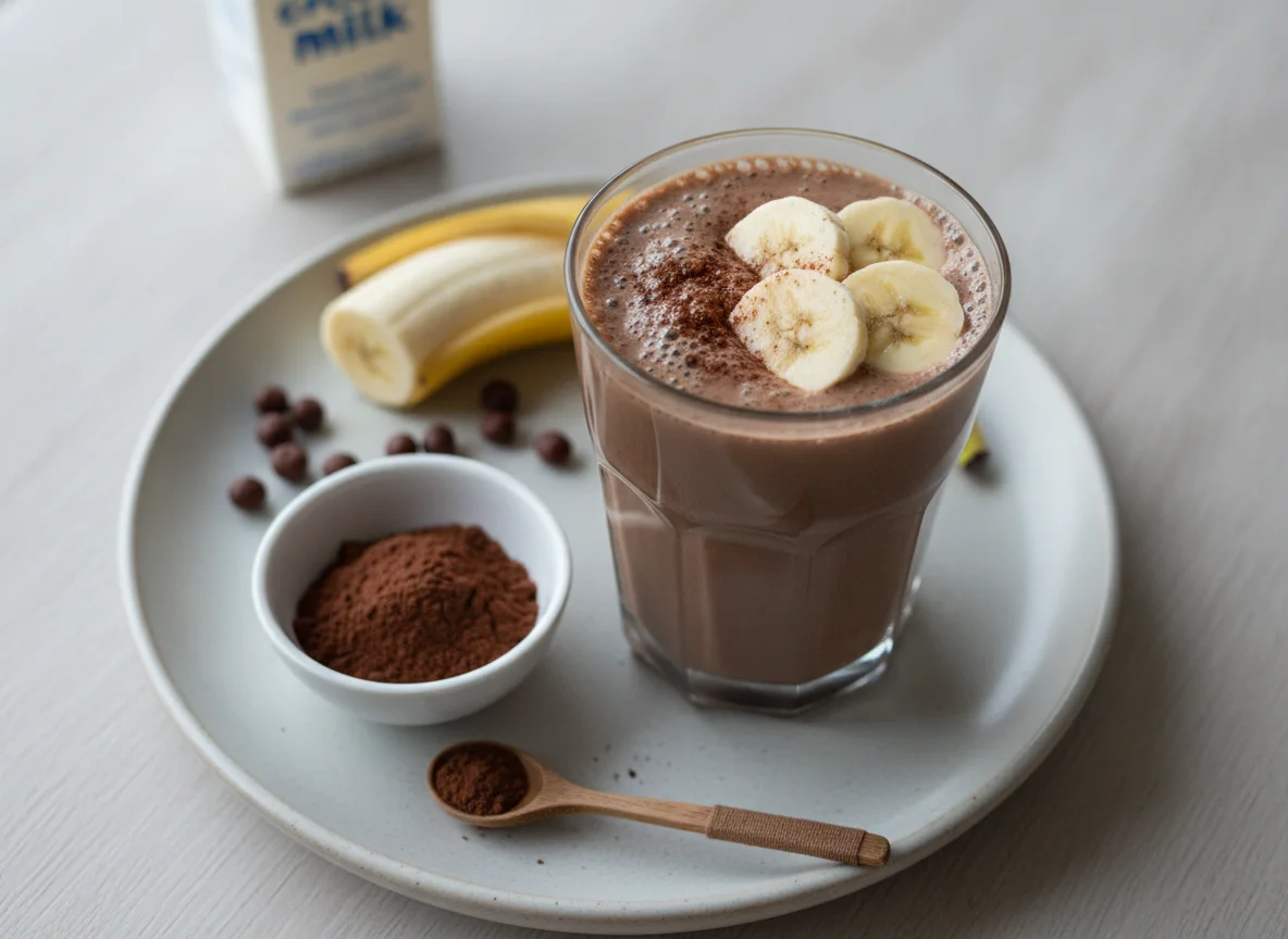Schokoladen-Protein-Smoothie photo