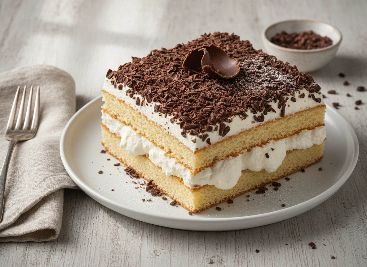 Schokoladen-Sahneschnitte photo