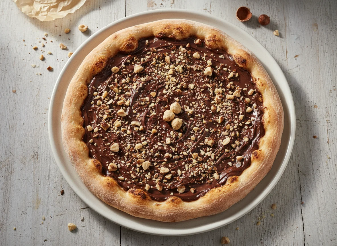 Schoko-Nuss-Pizza photo