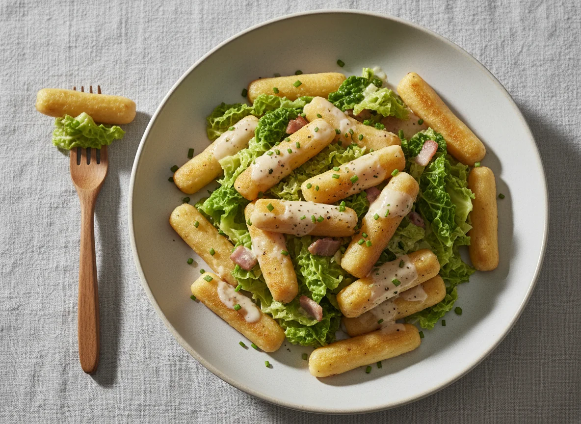 Schupfnudeln mit Wirsinggemüse photo