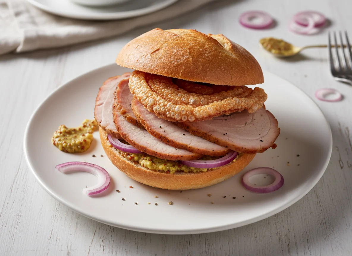 Schweinbratenbrötchen photo