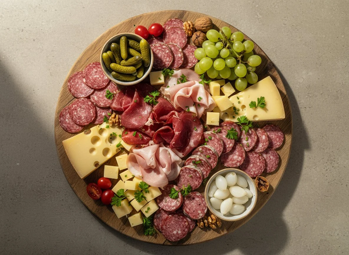 Schweizer Wurst- und Käseplatte photo