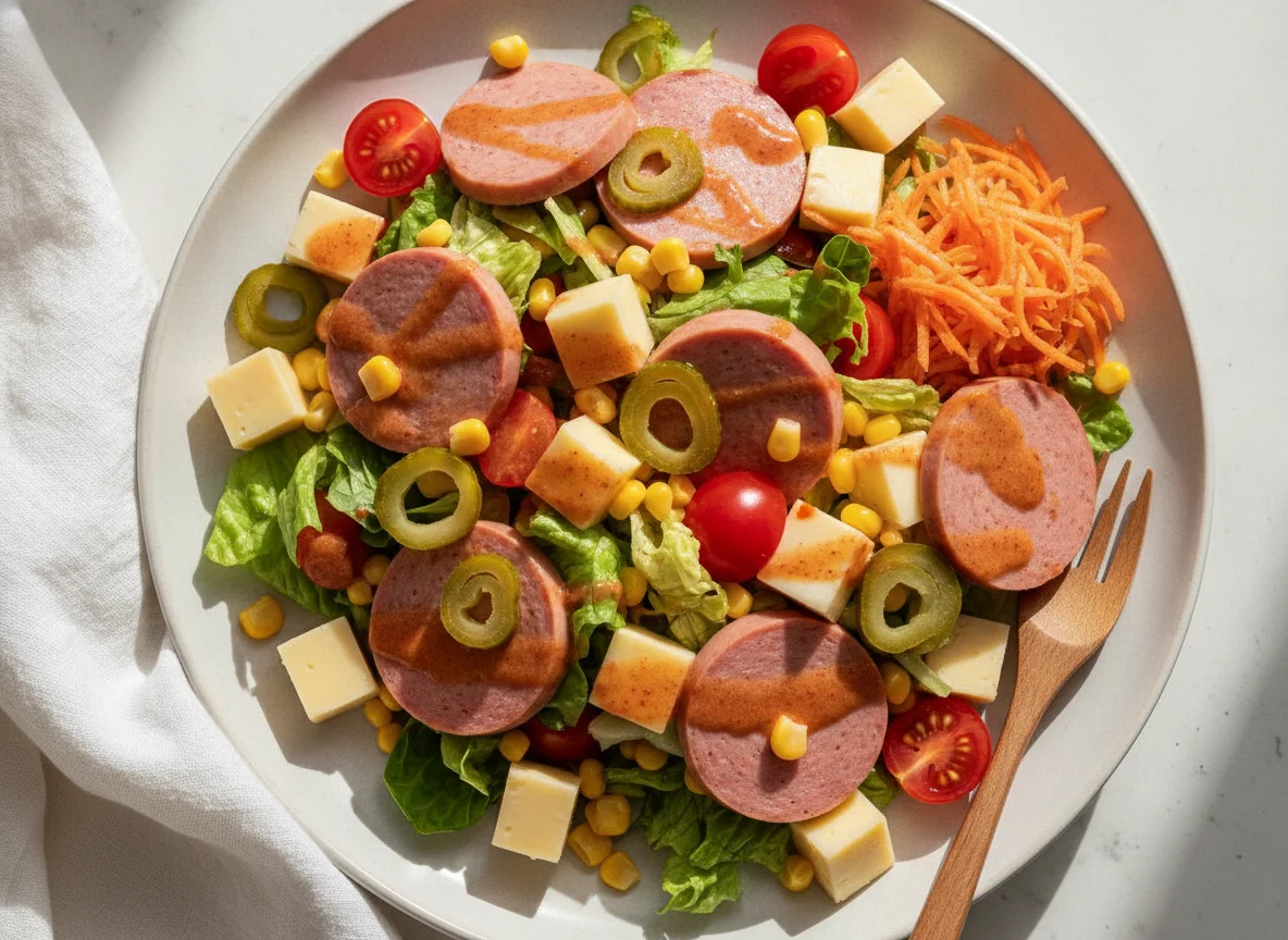 Schweizer Wurstsalat garniert photo