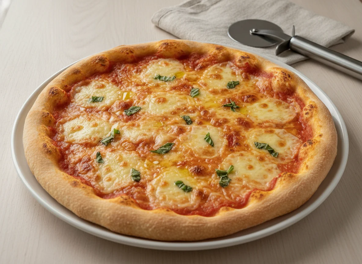 Selbstgemachte Pizza Margherita photo