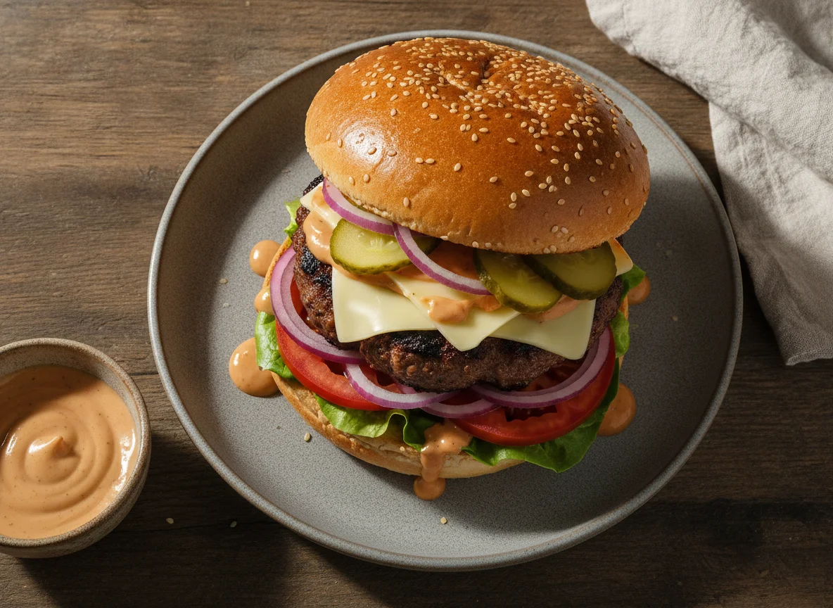 Selbstgemachter Burger photo